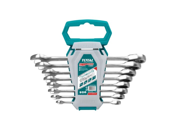 Total 8 Pcs Ratchet Spanner Set- THT102RK086 - Image 1