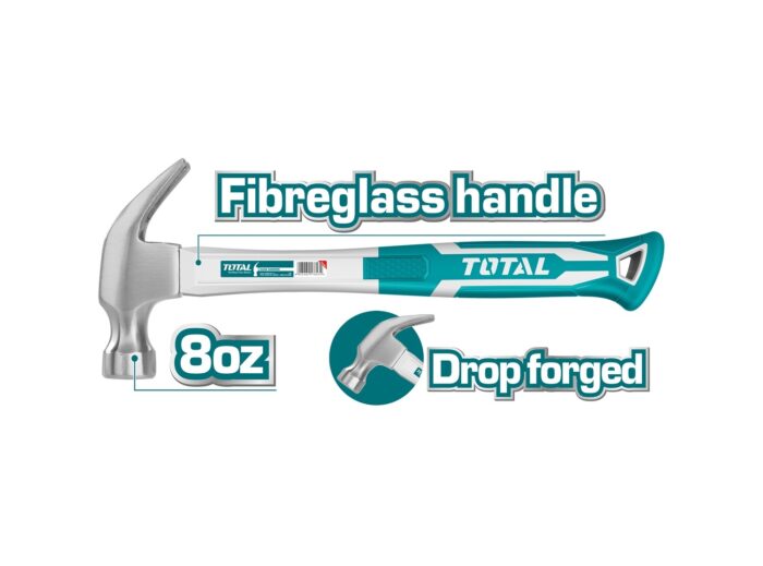 Total 220G Claw Hammer Carbon Steel - THT7386 - Image 1