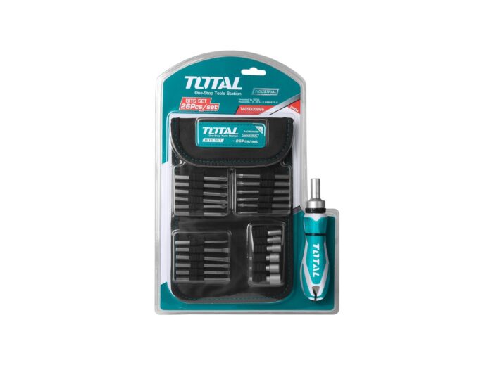 Total 26PCS Ratchet Screwdriver Set- TACSD30266 - Image 1