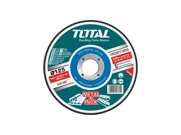 Total Abrasive Metal Cutting Disk 125mm X 1.2mm X 22.2mm- TAC2211253 - Image 1