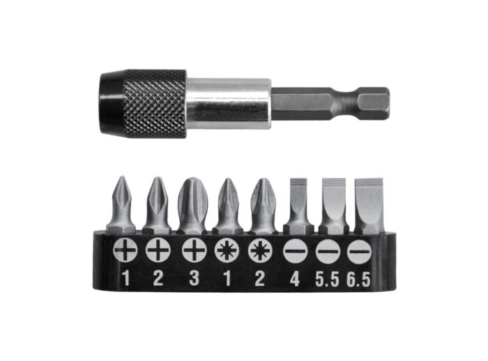 Total 9 Pcs Screwdriver Bits Set- TACSD3091 - Image 1
