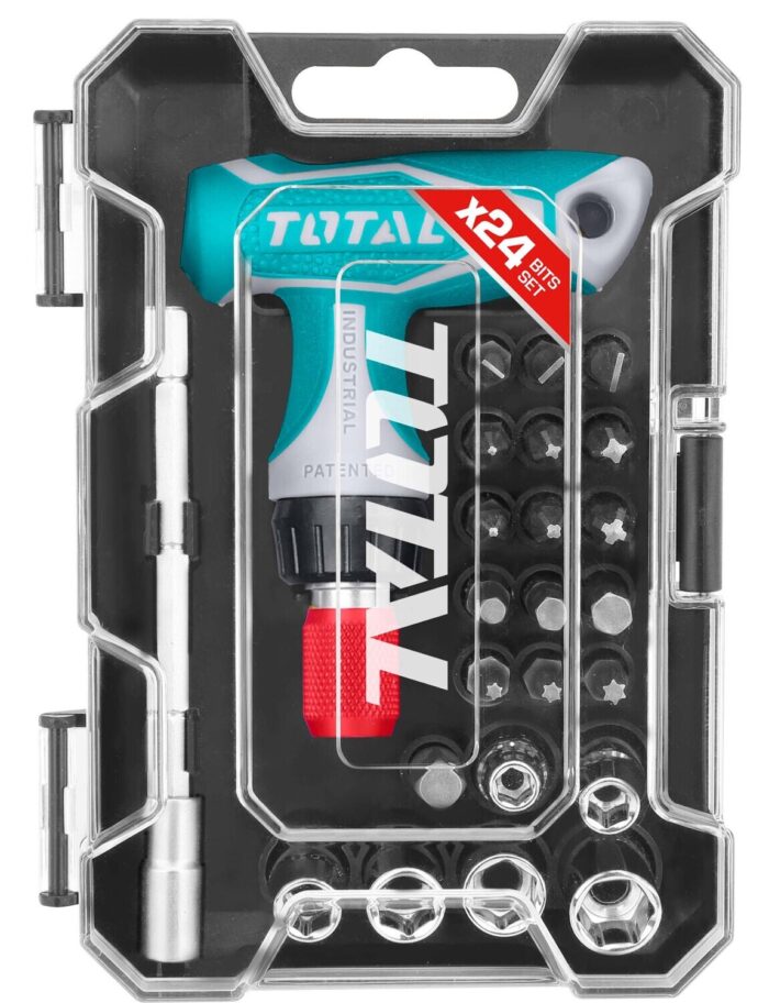 Total 18PCS Cr.V T Handle Wrench Mini Screwdriver Set- TACSD30186 - Image 1