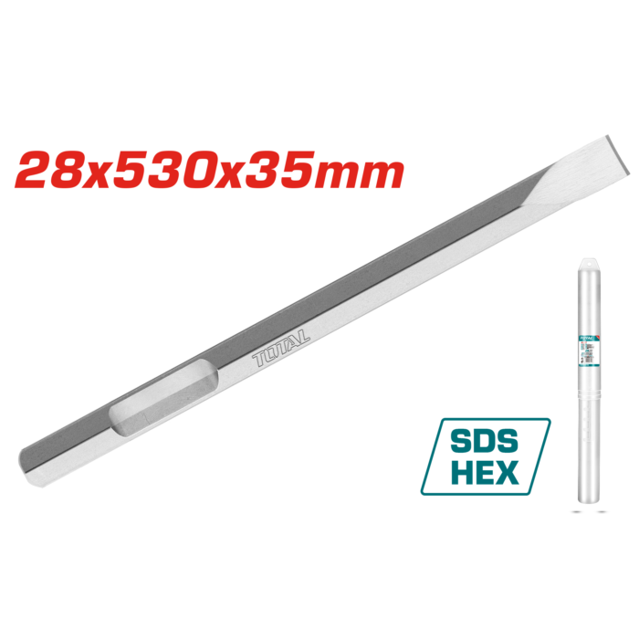 Total Hex Chisel 28X35X530mm - TAC1532282 - Image 1