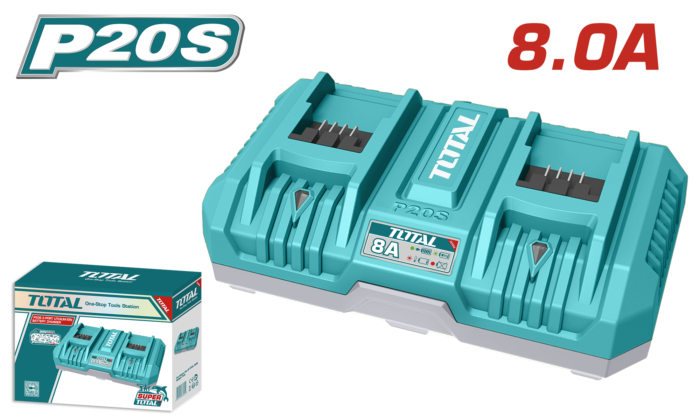Total 20V, 4A + 4A Battery Charger - TFCLI2082 - Image 1