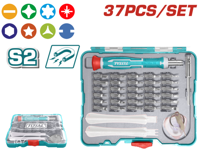 Total 37 PCS Precision Screwdriver Set – TACSD30376 - Image 1