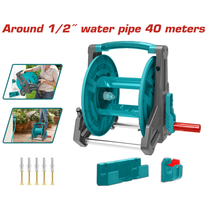Total Hose reel 1/2″ – 40m – THHR40122 - Image 1