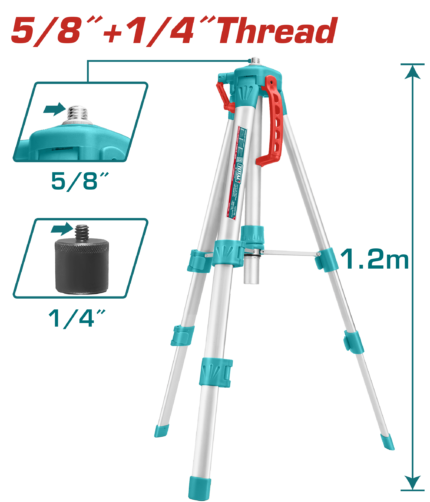 1.2m Aluminum Tripod For Laser Levels – TLLT01152